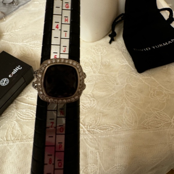 David Yurman 11mm Albion Amethyst and Diamond ring. - Picture 12 of 13